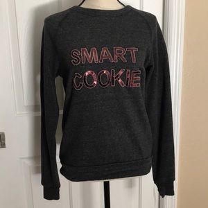 Bow & Drape Sweater “Smart Cookie”